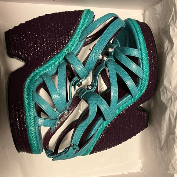 Balenciaga Leather Arena Espadrilles Sandals - Picture 4 of 7